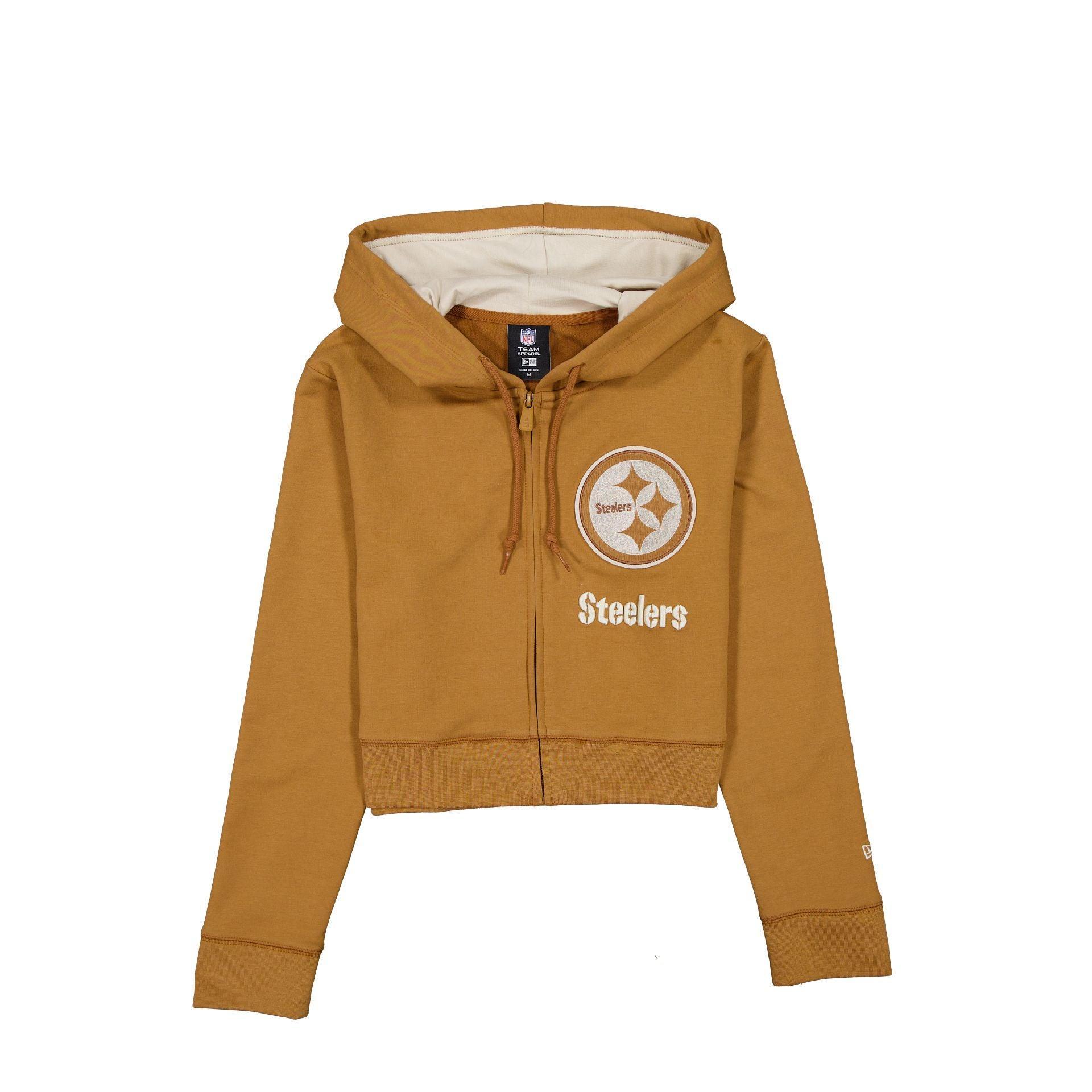 Pittsburgh Steelers Light Bronze Logo Select Women's Full-Zip Hoodie Female Product Image