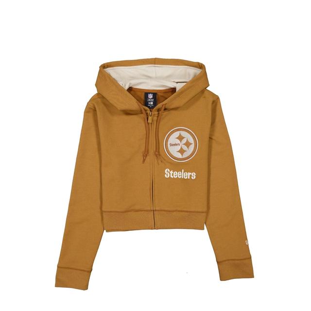 Pittsburgh Steelers Light Bronze Logo Select Women's Full-Zip Hoodie Female Product Image