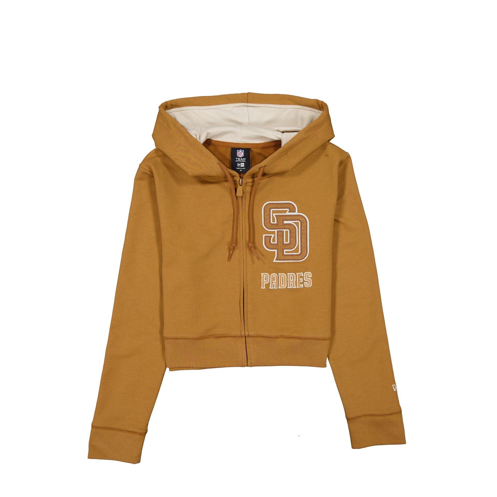 San Diego Padres Light Bronze Logo Select Women's Full-Zip Hoodie Female Product Image