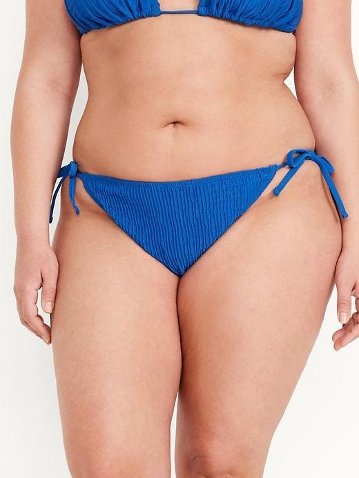 Mid-Rise String Bikini Swim Bottoms Product Image