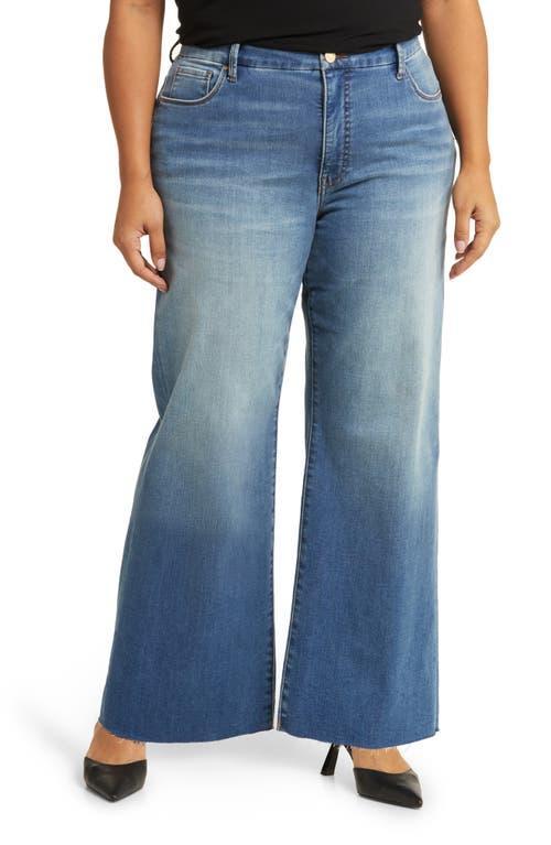 KUT from the Kloth Meg High Waist Raw Hem Wide Leg Jeans Product Image