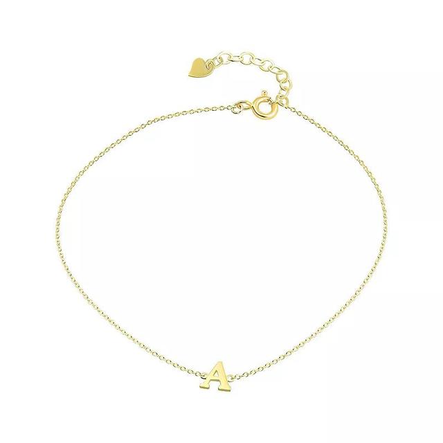 Forever 14K 14k Gold A Initial Bracelet, Womens Product Image