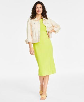 On 34th Womens Rib-Knit Midi Tank Dress, Created for Macys Product Image