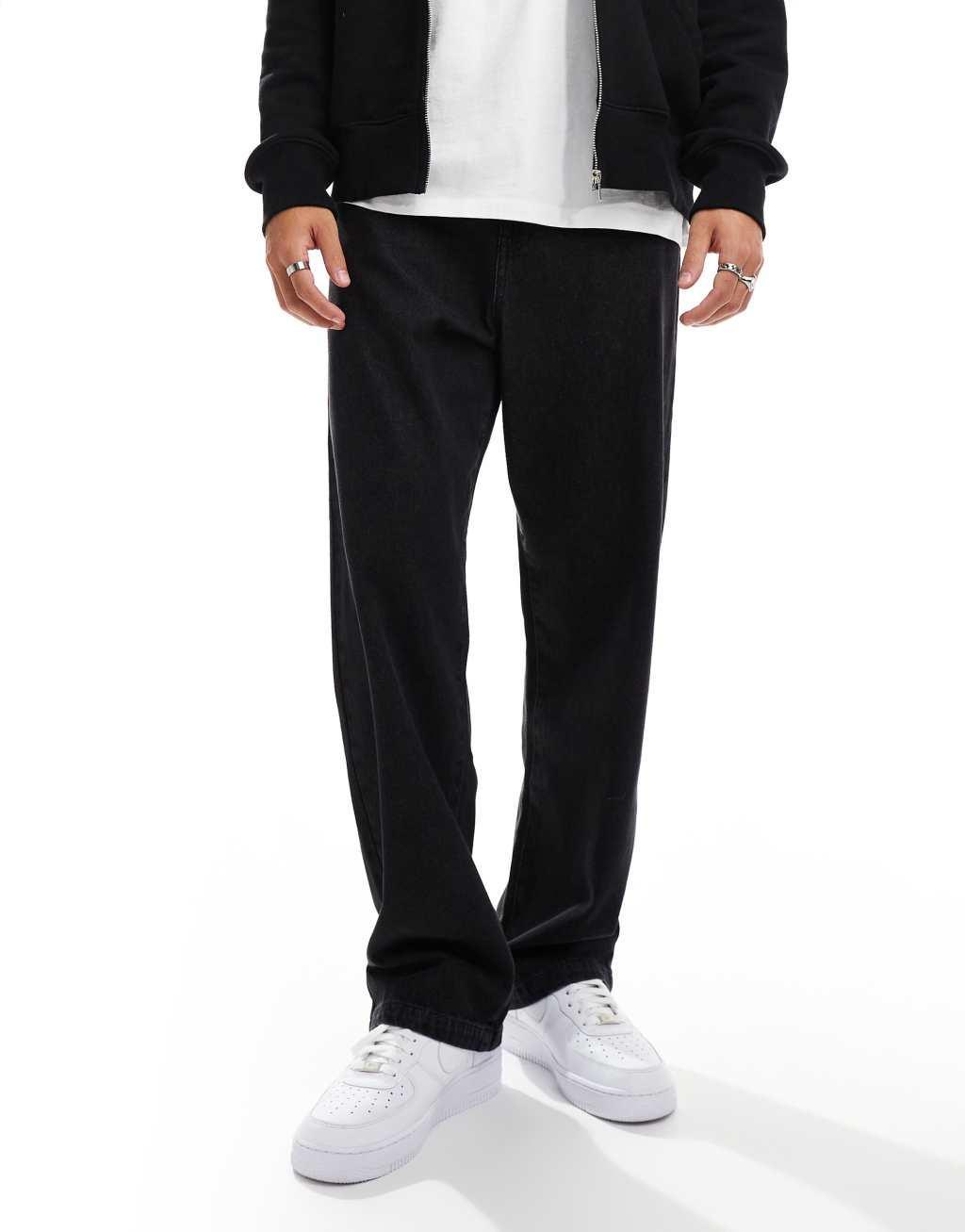 ADPT baggy fit jeans in black Product Image