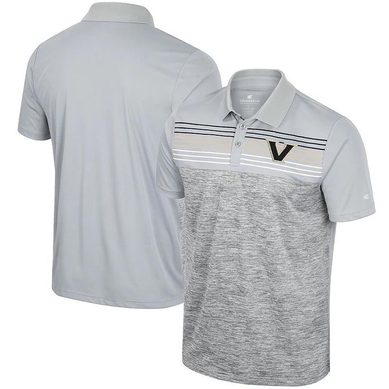 Mens Colosseum Gray Vanderbilt Commodores Cybernetic Polo Shirt Product Image