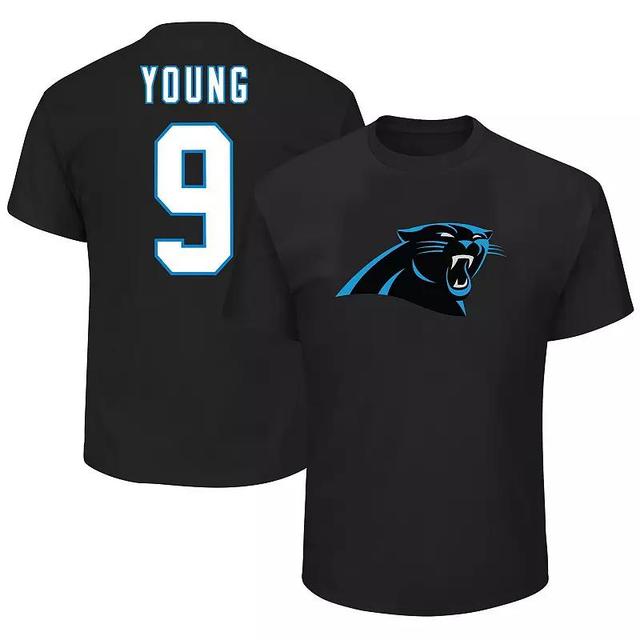 Men's Fanatics Branded Bryce Young Black Carolina Panthers Big & Tall Player Name & Number T-Shirt Product Image