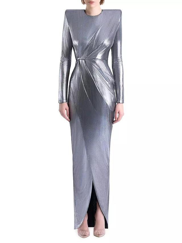 I Am The Business Metallic Jersey Wrap Gown Product Image