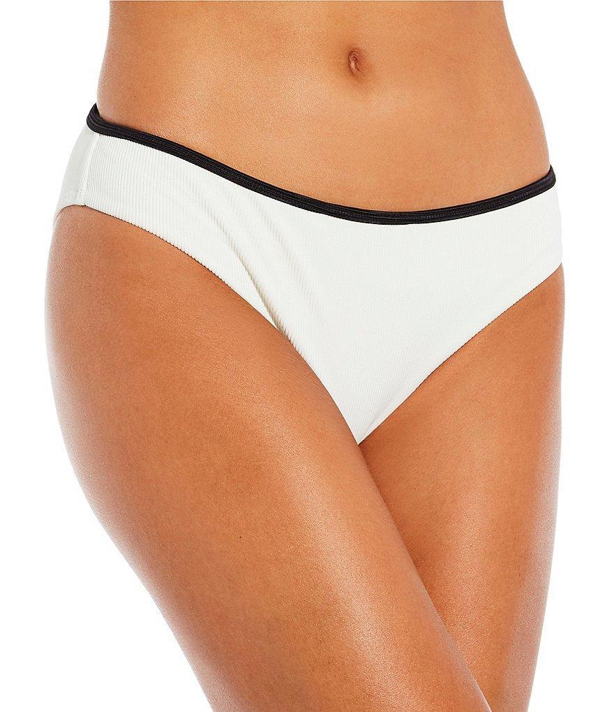 Antonio Melani Spectator Contrast Binding Ribbed Classic Hipster Swim Bottom Product Image