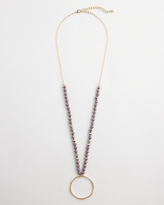 Violet Circle Pendant Necklace Product Image