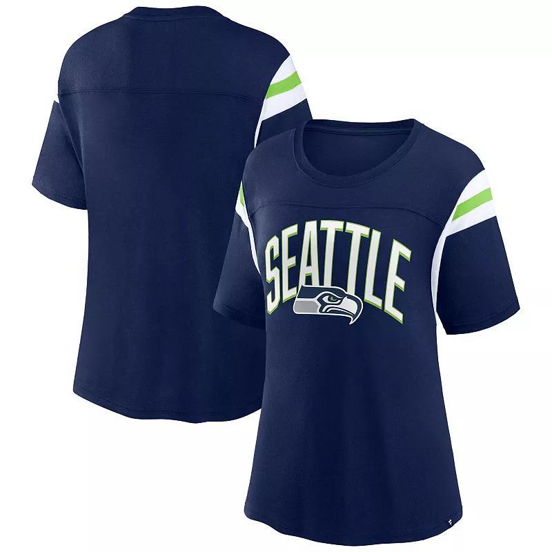 Womens Fanatics College Navy Seattle Seahawks Earned Stripes T-shirt Product Image