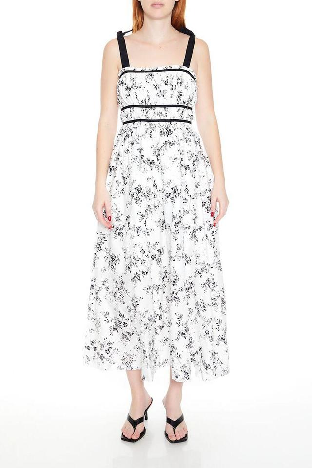 Floral Print Eyelet Maxi Dress | Forever 21 Product Image