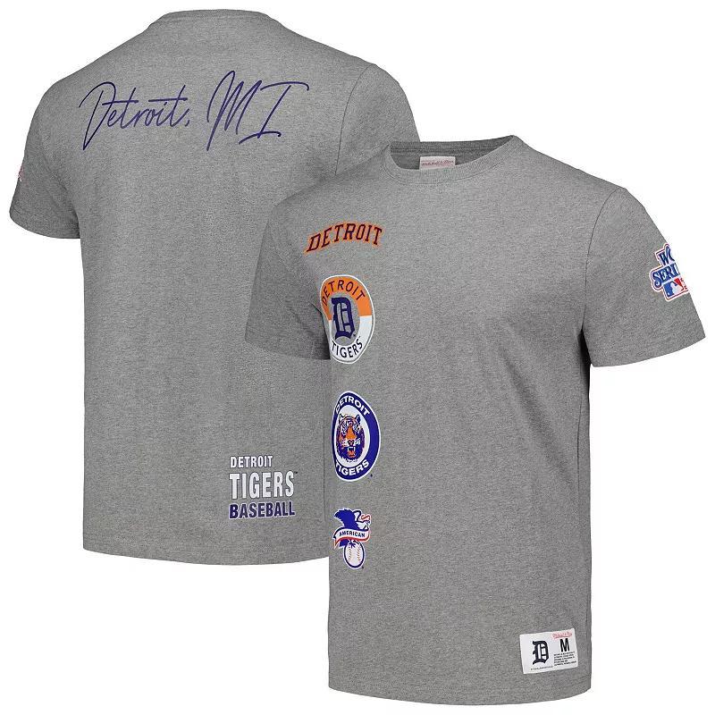 Mens Mitchell & Ness Heather Gray Detroit Tigers Cooperstown Collection City Collection T-Shirt Product Image