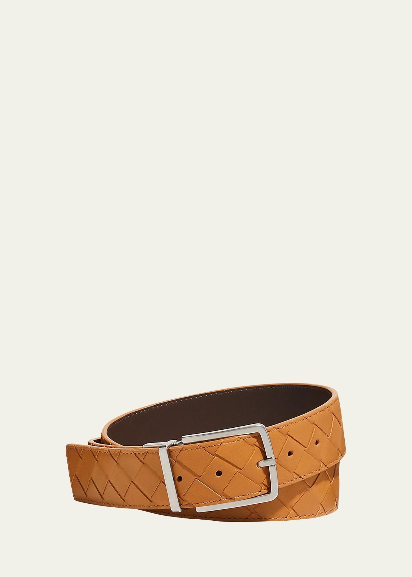 Men's Reversible Intrecciato Leather Belt Product Image