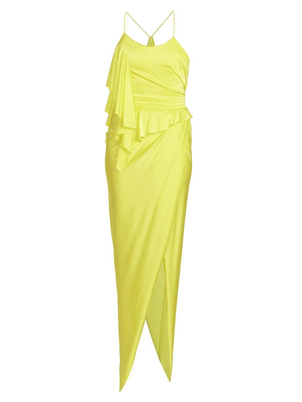 Womens Spaghetti-Strap Draped Maxi Dress Product Image