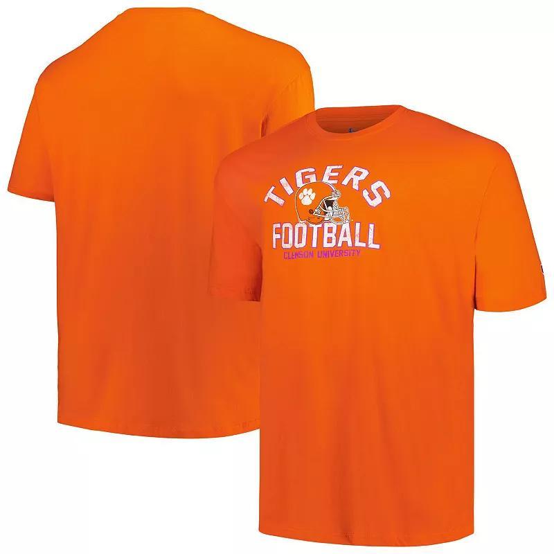 Mens Champion Clemson Tigers Big & Tall Football Helmet T-Shirt Product Image