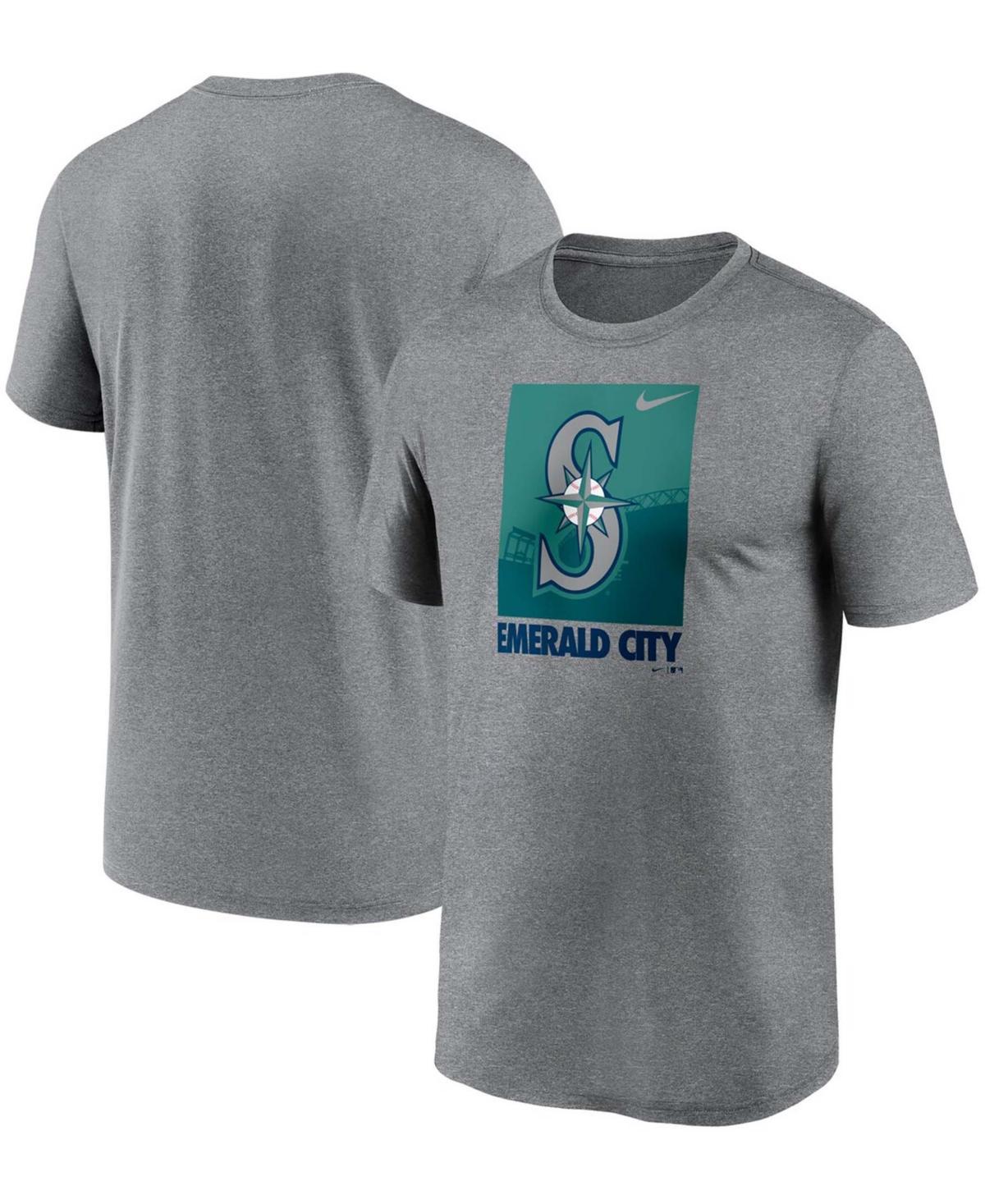 Mens Heathered Gray Seattle Mariners Local Logo Legend T-shirt Product Image