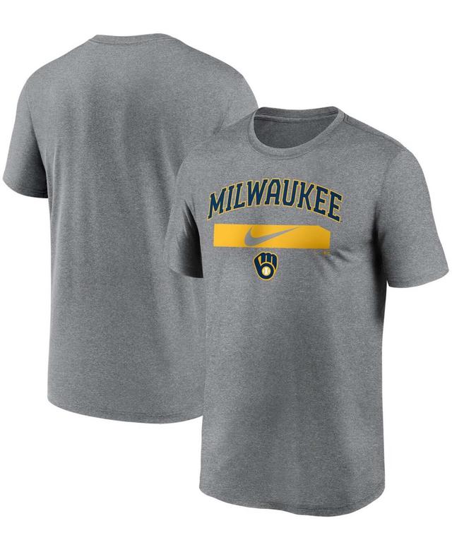 Mens Gray Milwaukee Brewers City Legend Practice Performance T-shirt Product Image