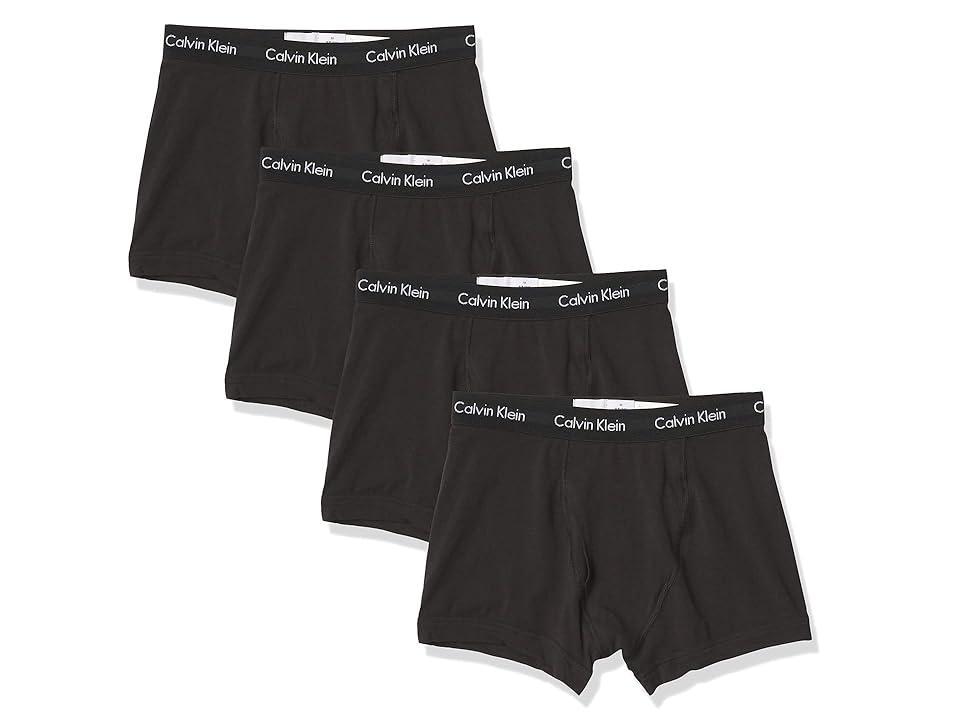 Calvin Klein Men's Underwear Cotton Stretch 4 Pack Low Rise Trunks Black) Men's Underwear Product Image