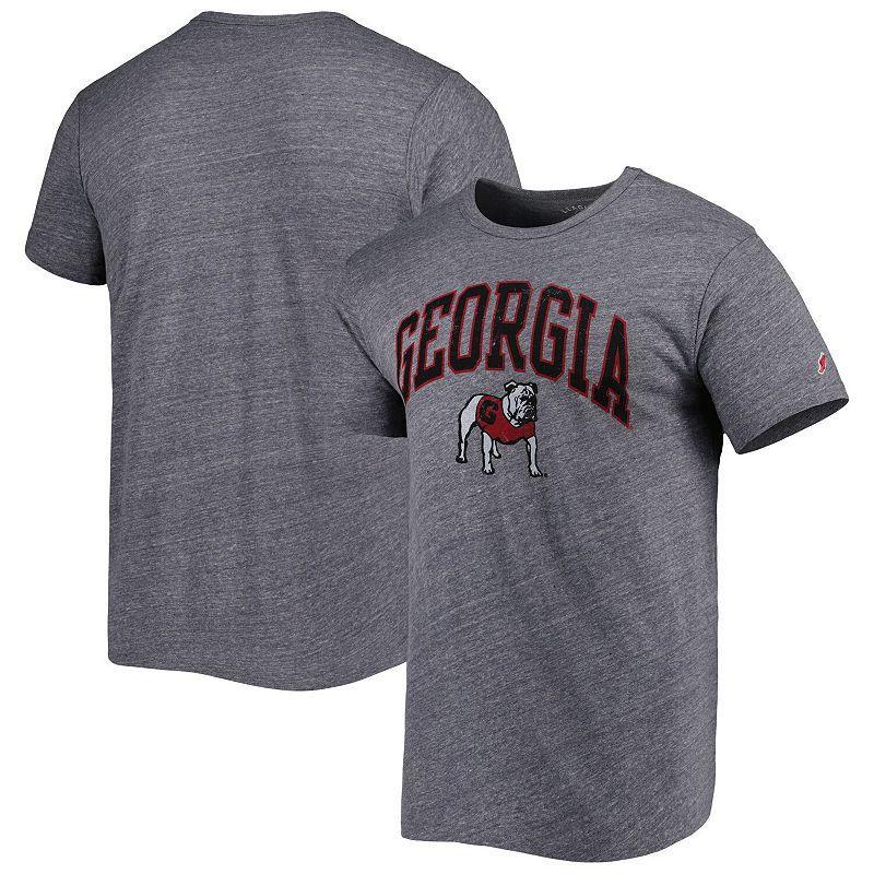 Mens League Collegiate Wear Heather Gray Georgia Bulldogs 1965 Arch Victory Falls Tri-Blend T-Shirt Product Image