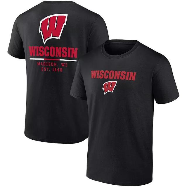 Mens Fanatics Branded Wisconsin Badgers Game Day 2-Hit T-Shirt Product Image