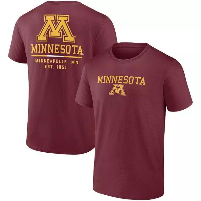 Mens Fanatics Branded Maroon Minnesota Golden Gophers Game Day 2-Hit T-Shirt Product Image