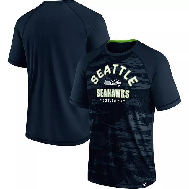 Mens Fanatics Branded Seattle Seahawks Hail Mary Raglan T-Shirt Blue Product Image