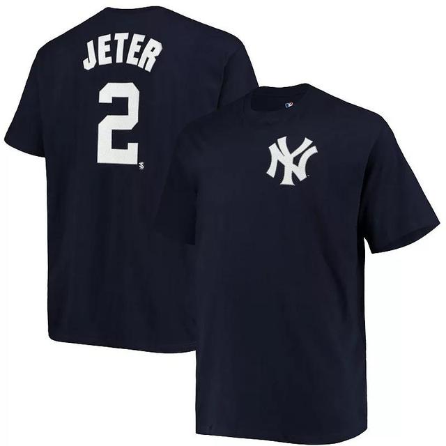 Mens Derek Jeter New York Yankees Big & Tall Name & Number T-Shirt Blue Product Image