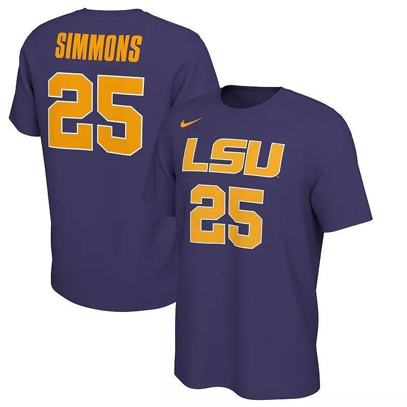 Mens Ben Simmons Purple Lsu Tigers Retro Alumni Basketball Jersey T-shirt Product Image