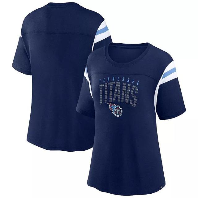 Womens Fanatics Branded Tennessee Titans Classic Rhinestone T-Shirt Blue Product Image