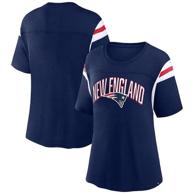 Womens Fanatics Branded New England Patriots Earned Stripes T-Shirt Blue Product Image