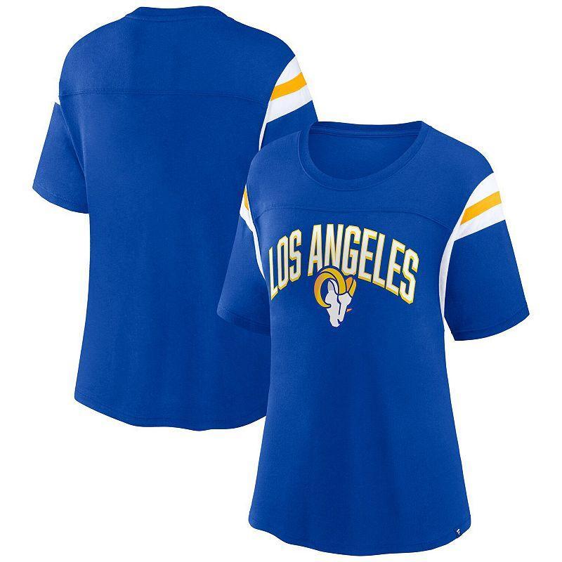 Womens Fanatics Branded Royal Los Angeles Rams Earned Stripes T-Shirt Product Image