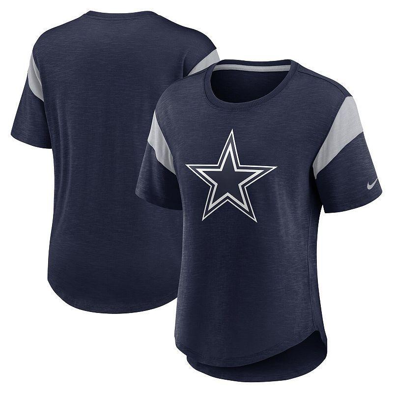 Womens Nike Heather Dallas Cowboys Primary Logo Fashion Top Blue Product Image