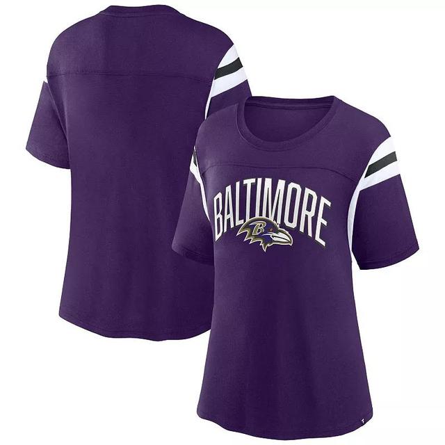 Womens Fanatics Branded Baltimore Ravens Earned Stripes T-Shirt Product Image