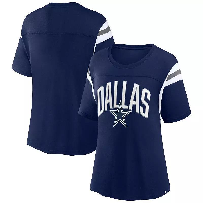 Womens Fanatics Branded Navy Dallas Cowboys Earned Stripes T-Shirt Product Image