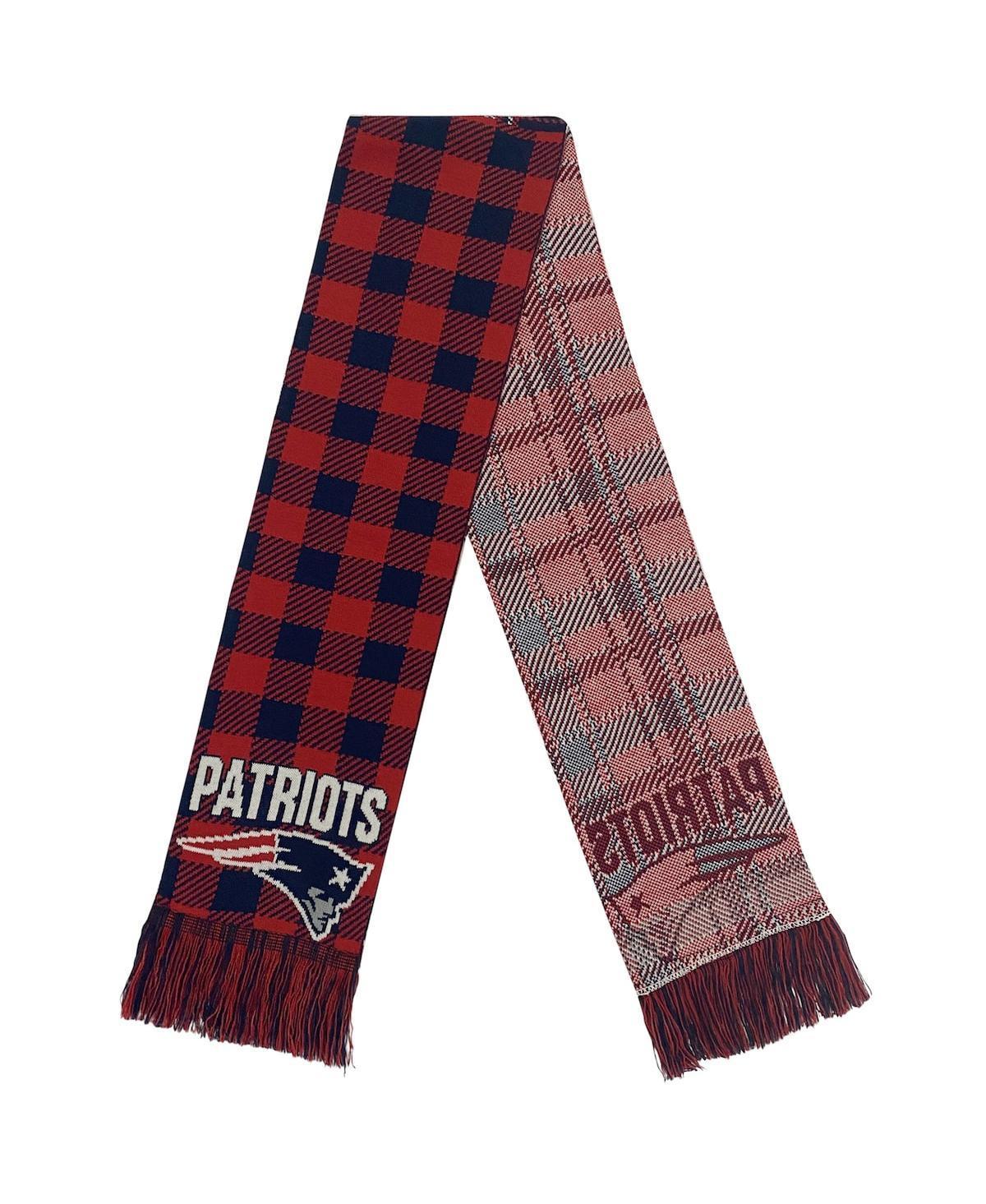 FOCO New England Patriots Plaid Color Block Scarf, Blue Product Image