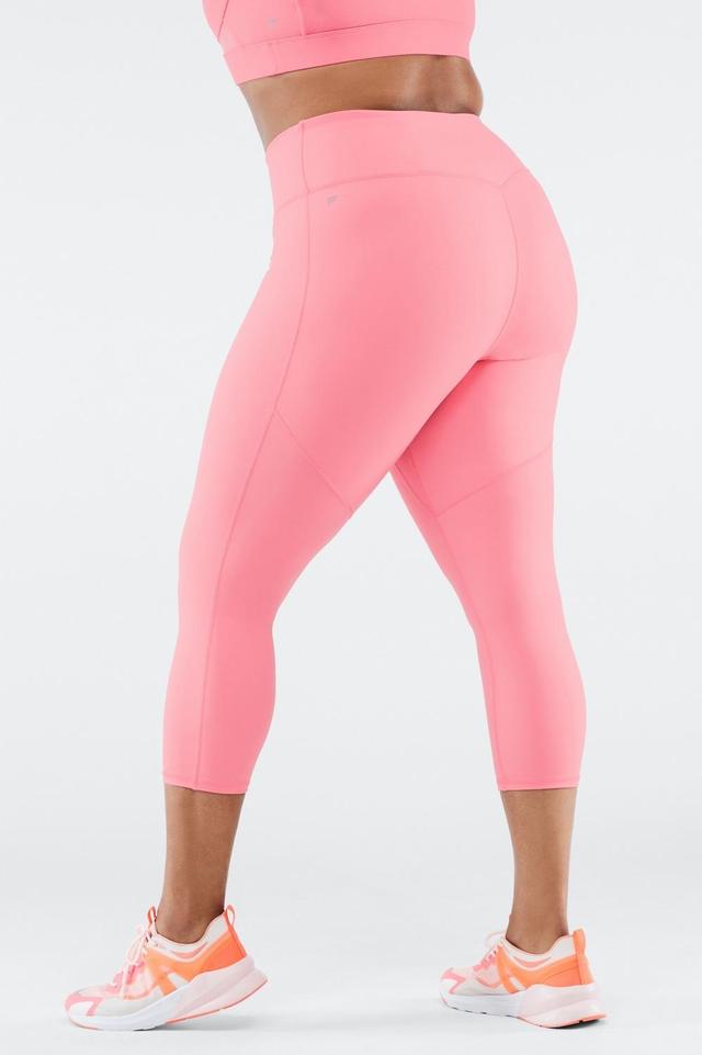 Fabletics Anywhere High-Waisted Capri Womens pink plus Size 4X Product Image