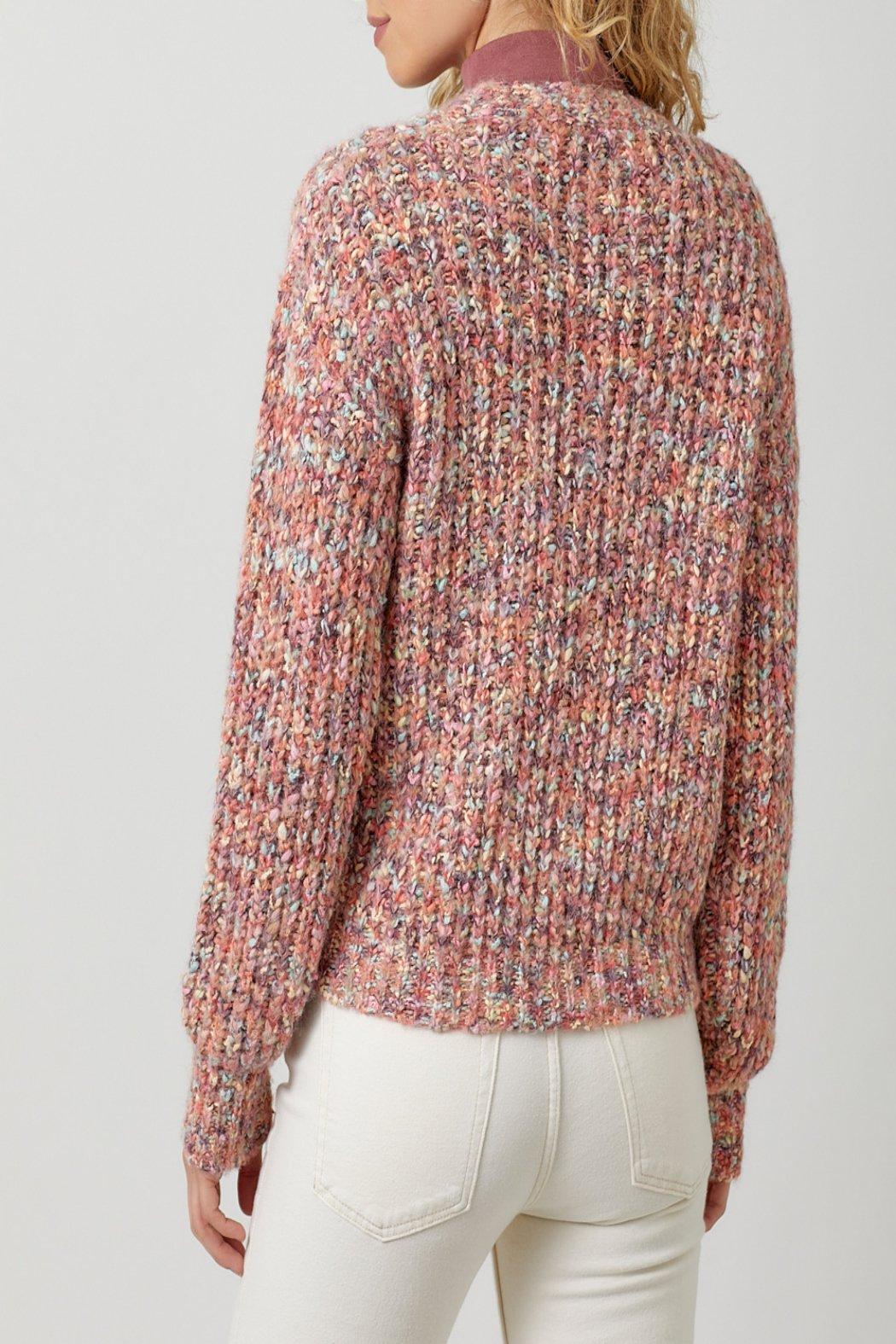 Mixed Yarn Sweater Cardigan Product Image