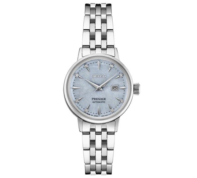 Seiko Womens Automatic Presage Diamond (1/10 ct. t.w.) Stainless Steel Bracelet Watch 30mm Product Image