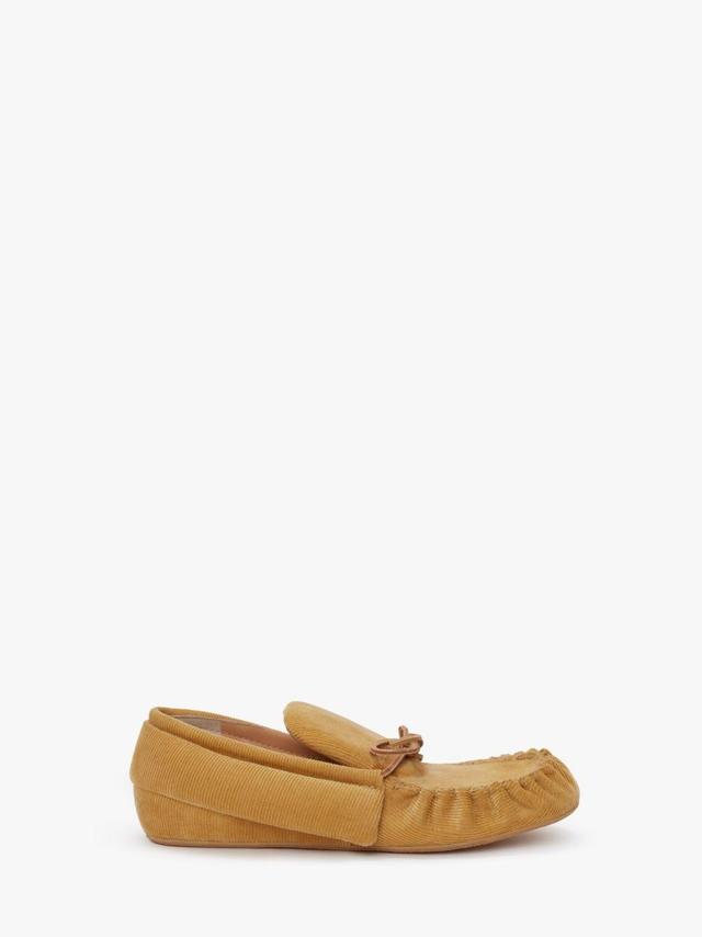 CORDUROY MOCCASIN LOAFERS in yellow | JW Anderson US  Product Image