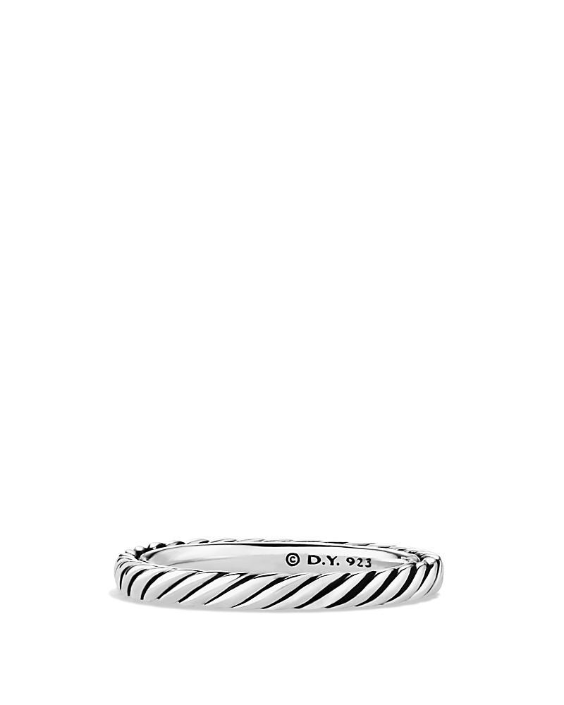 Womens Cable Collectibles Stack Ring in Sterling Silver Product Image