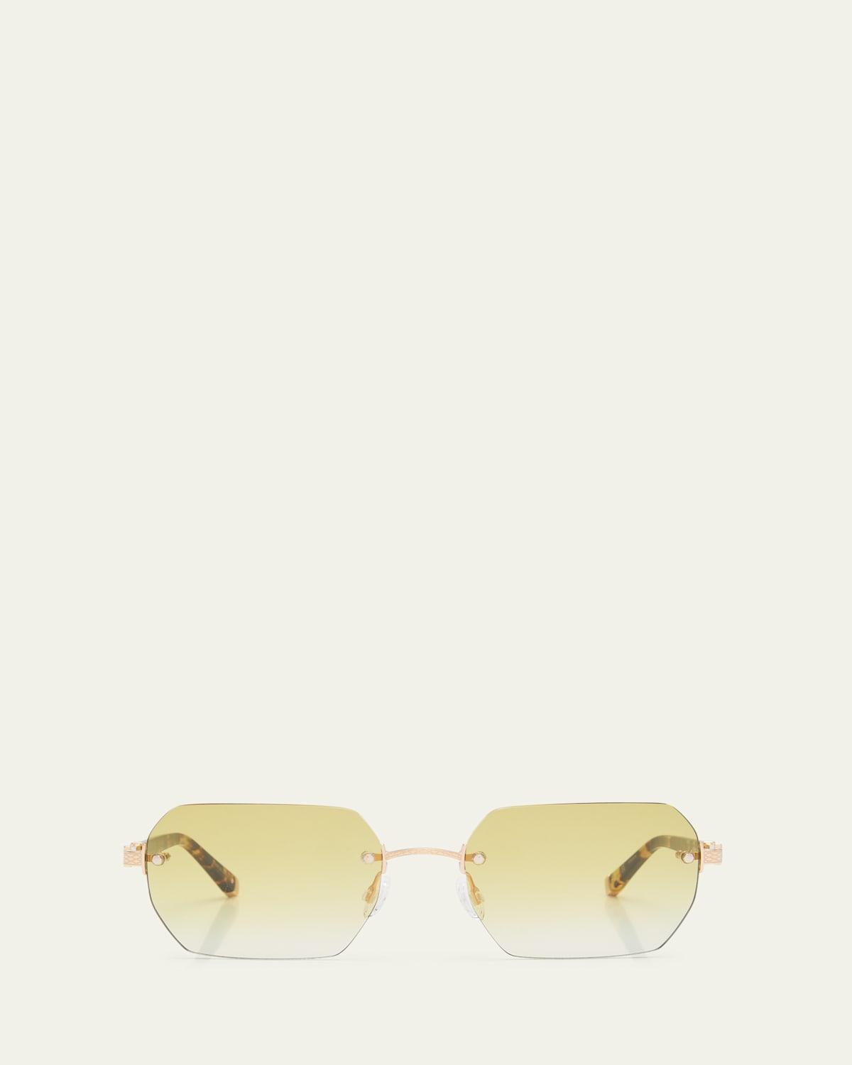 Mens Jude Rimless Rectangle Sunglasses Product Image