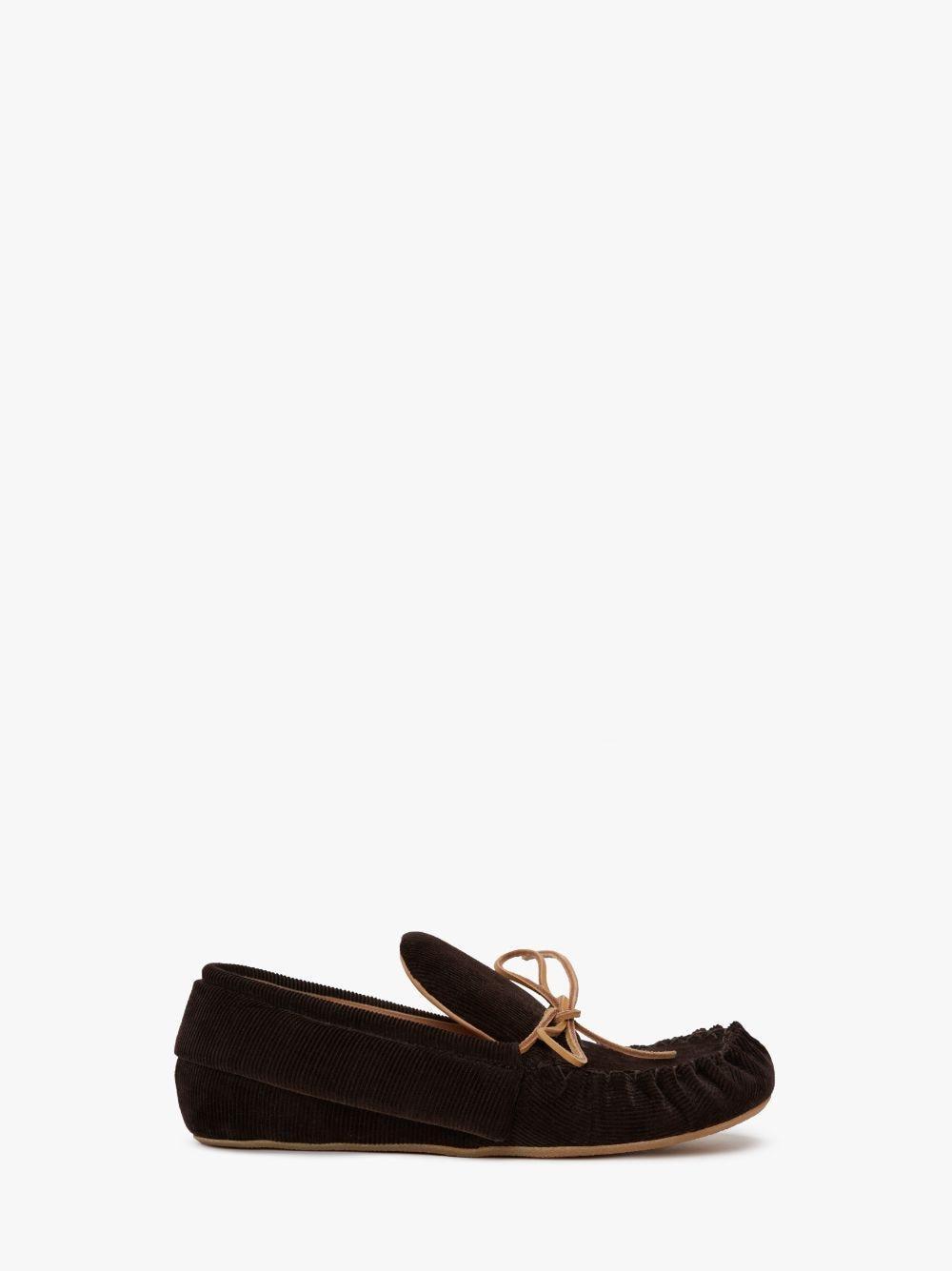 CORDUROY MOCCASIN LOAFERS in brown | JW Anderson US  Product Image