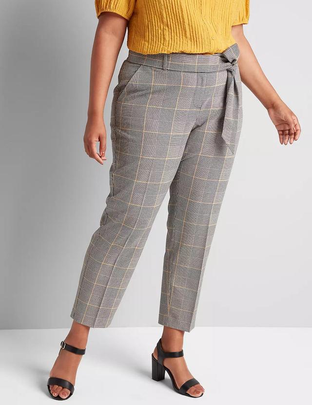 Tailored Stretch Ankle Pant With Belt Product Image