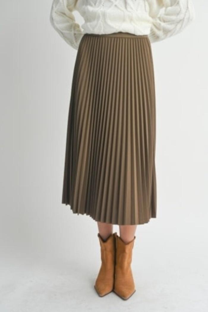 Full of Charm Pleated Midi Skirt Product Image