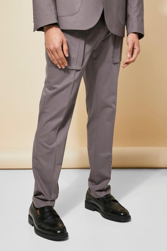 Slim Patch Pocket Suit Pants | boohooMAN USA Product Image