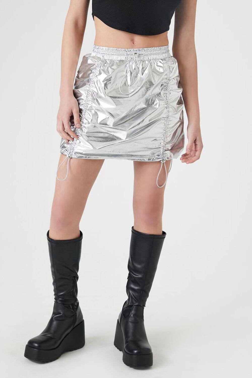 Metallic Drawstring Mini Skirt | Forever 21 Product Image