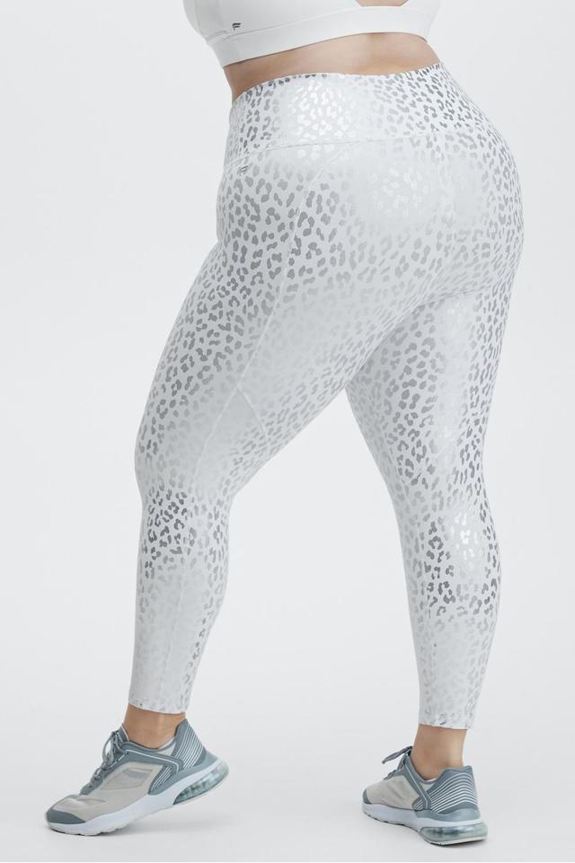 Fabletics Define High-Waisted 7/8 Legging Womens Foil Stealth plus Size 4X Product Image