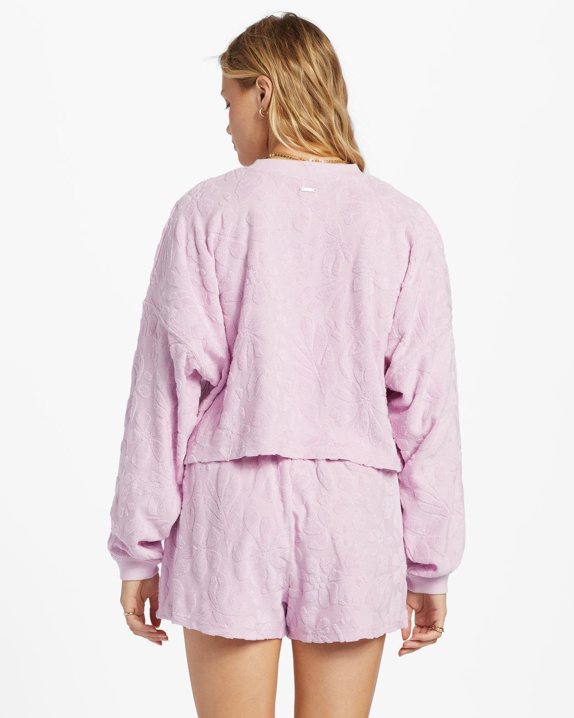 Loosen Up Crew Neck Sweatshirt - Lilac Smoke Female Product Image