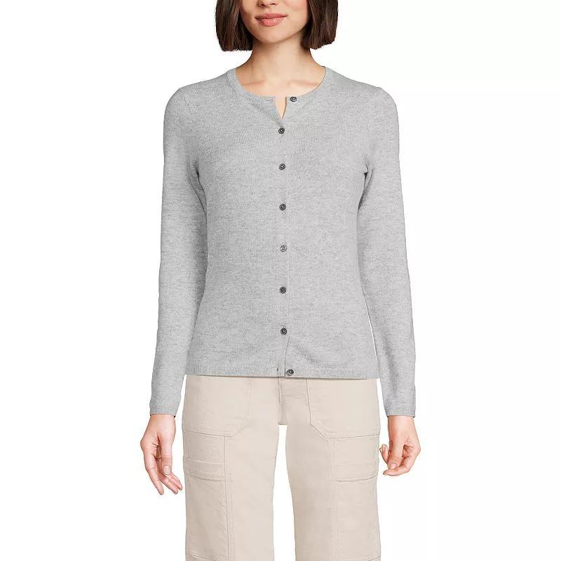 Womens Lands End Classic Cashmere Cardigan Sweater Product Image