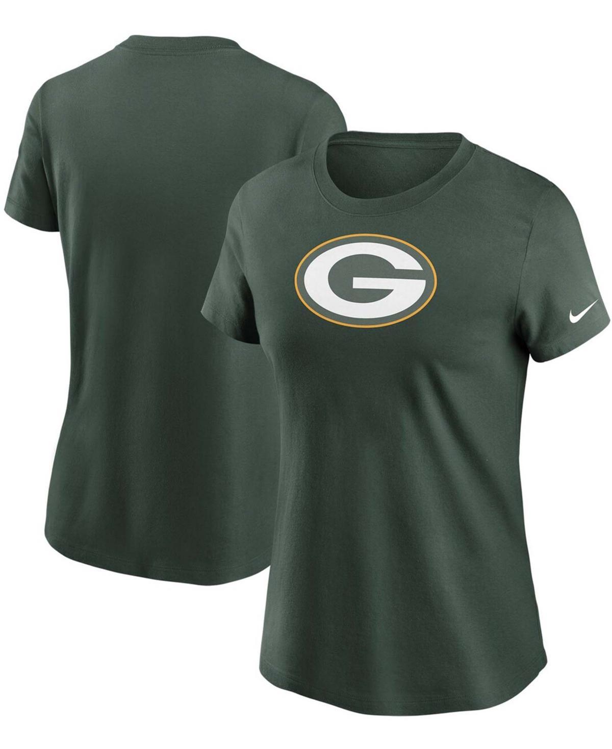 Womens Green Green Bay Packers Logo Essential T-shirt Product Image